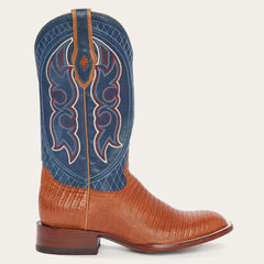 Stetson Tyler Tan Teju Blue Matte Cowboy Boot - Flyclothing LLC