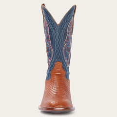 Stetson Tyler Tan Teju Blue Matte Cowboy Boot - Flyclothing LLC