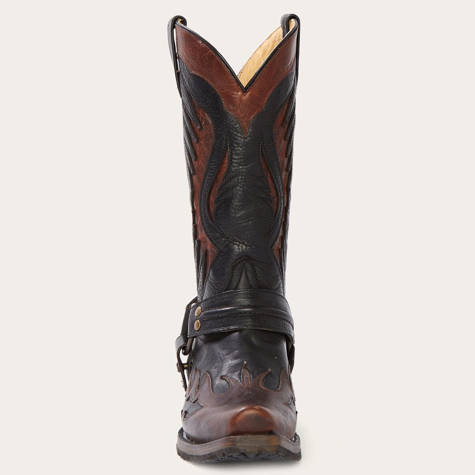 Stetson Biker Outlaw Oiled Leather Cowboy Boot