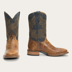 Stetson Goddard Burnished Blue & Brown Leather Boot