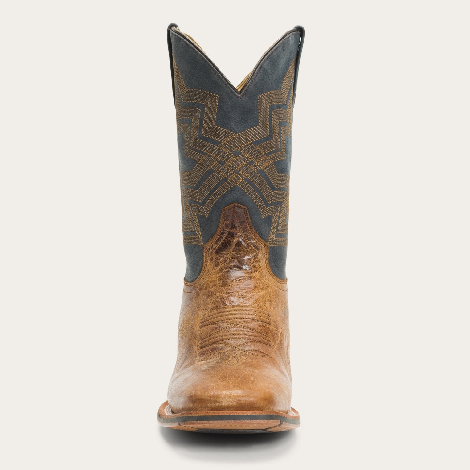 Stetson Goddard Burnished Blue & Brown Leather Boot