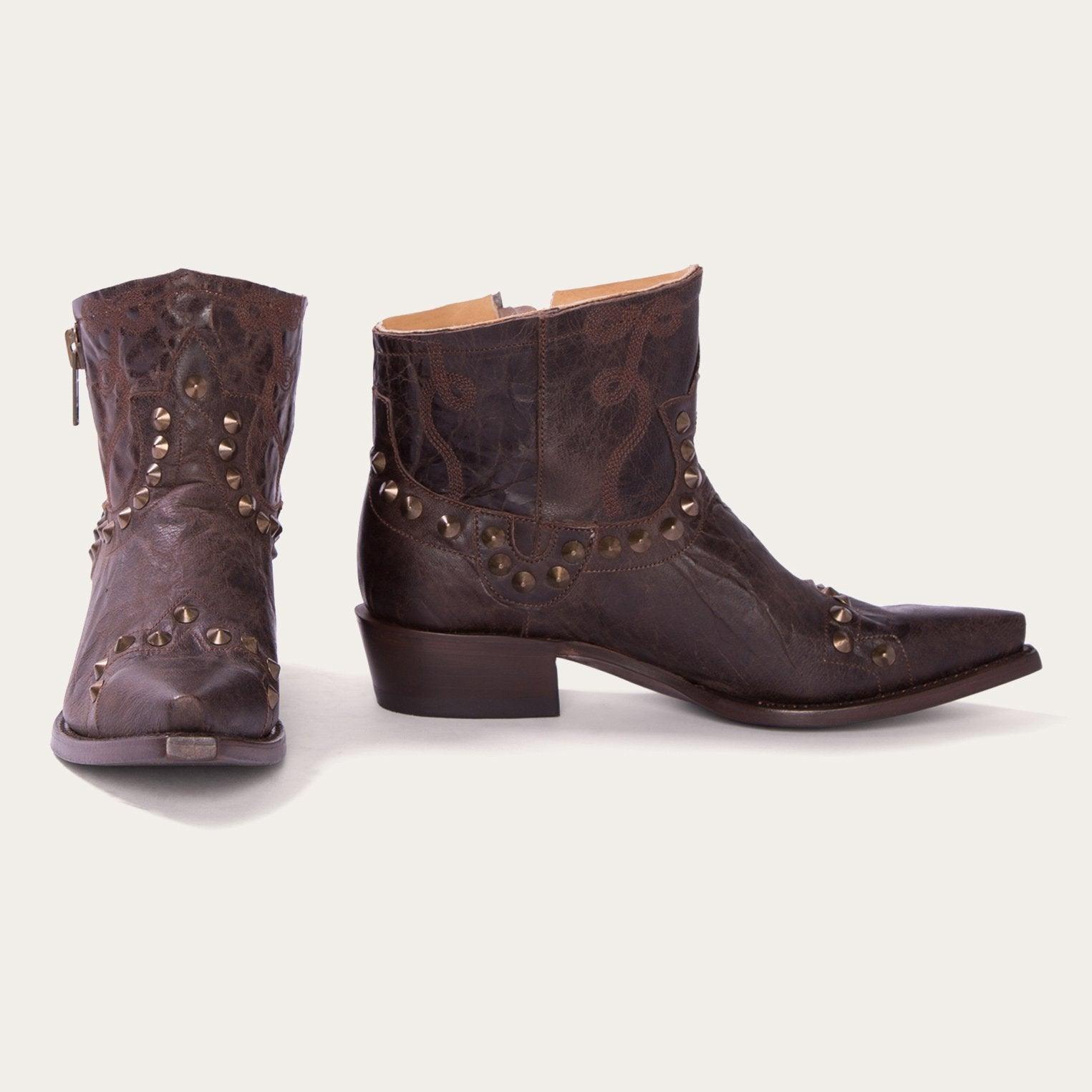 Stetson Shelby Sierra Brown Studded Cowboy Boot - Flyclothing LLC