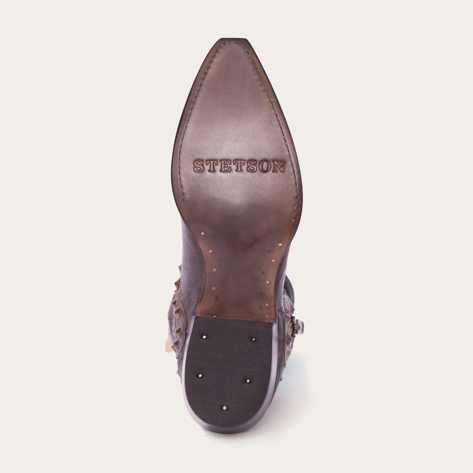 Stetson Shelby Sierra Brown Studded Cowboy Boot - Flyclothing LLC