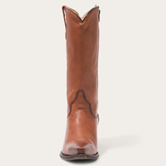 Stetson Austin Leather Cognac Leather Snip Toe Boot