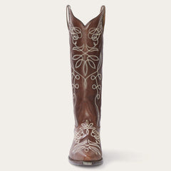 Stetson Adeline Burnished Brown Back Zip Cowboy Boot