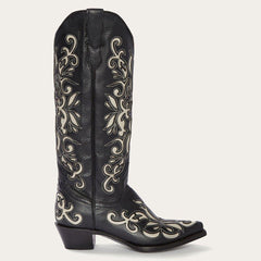 Stetson Ivy Destroyer Black & Durango Cream Cowboy Boot - Flyclothing LLC