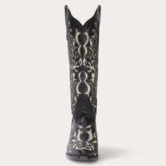 Stetson Ivy Destroyer Black & Durango Cream Cowboy Boot - Flyclothing LLC