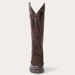 Stetson Dakota Brown Suede & Teju Cowboy Boot