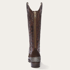 Stetson Dakota Brown Suede & Teju Cowboy Boot