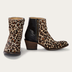 Stetson Cheetah Print Side Zip Ankle Boot - Flyclothing LLC