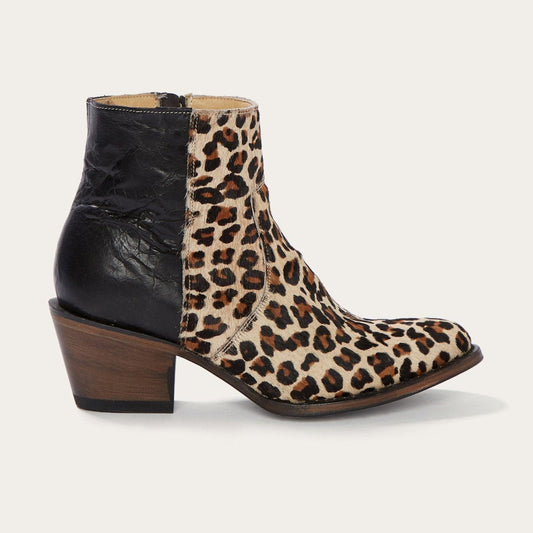 Stetson Cheetah Print Side Zip Ankle Boot - Flyclothing LLC