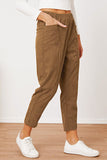 Pocketed Elastic Waist Pants - Flyclothing LLC