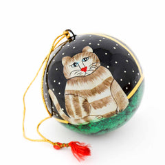 Handpainted Cat Ornaments, Set of 2 - Flyclothing LLC