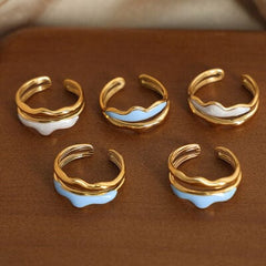 18K Gold-Plated Open Ring - Trendsi