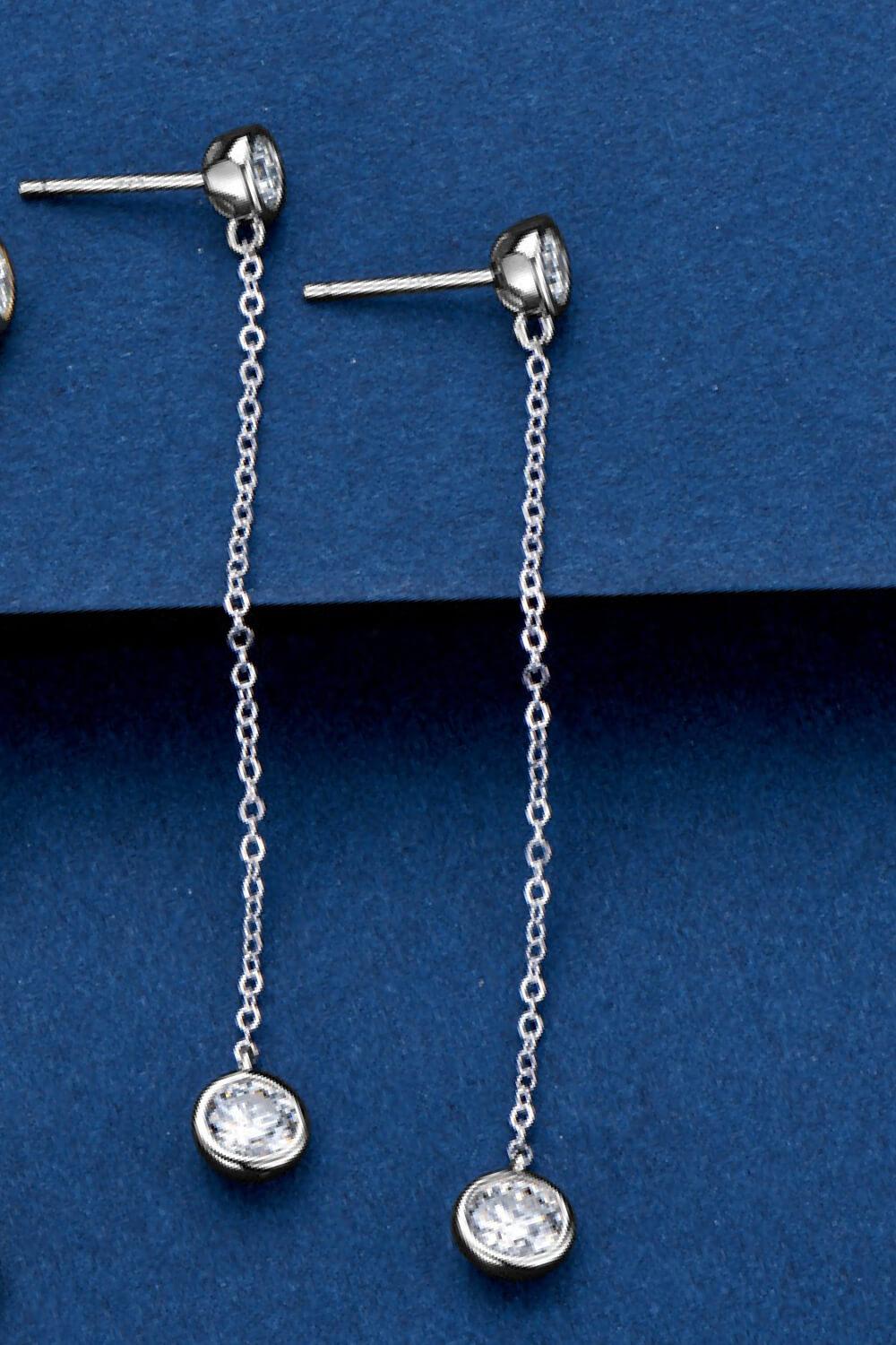 Moissanite Chain Earrings - Flyclothing LLC