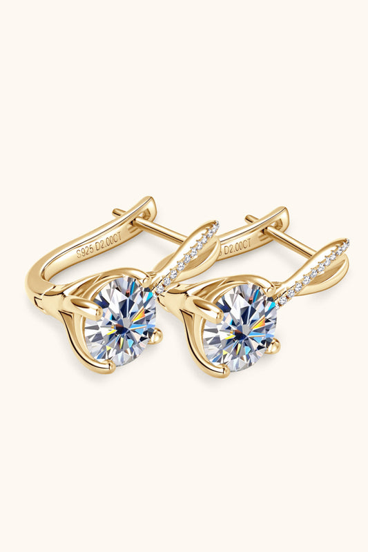 4 Carat Moissanite 925 Sterling Silver Earrings - Flyclothing LLC