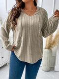 Plus Size Drawstring Dropped Shoulder Hooded T-Shirt - Flyclothing LLC