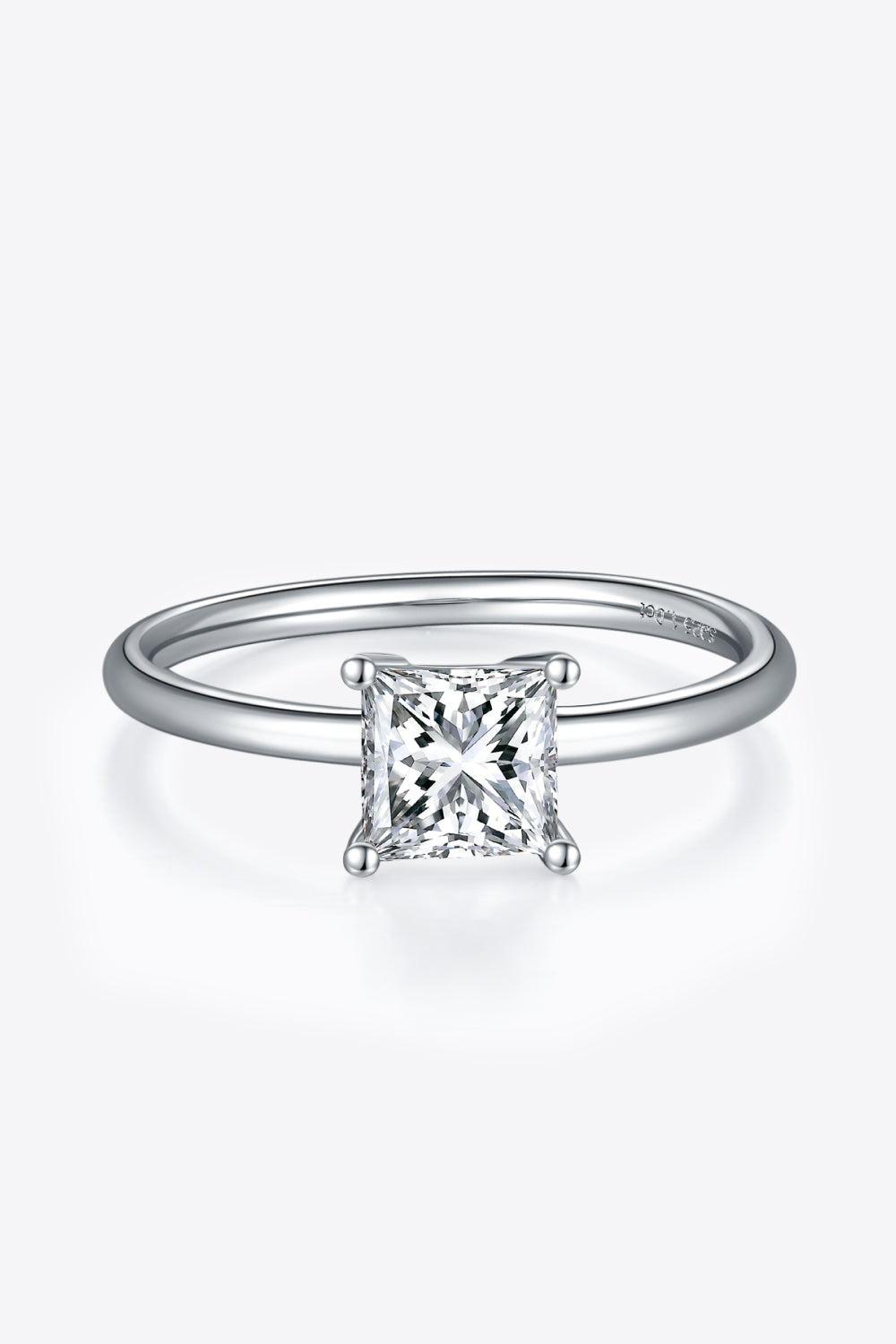 1 Carat Moissanite 925 Sterling Silver Solitaire Ring - Flyclothing LLC