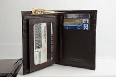 Kiko Leather Slimfold Passcase Wallet - Flyclothing LLC