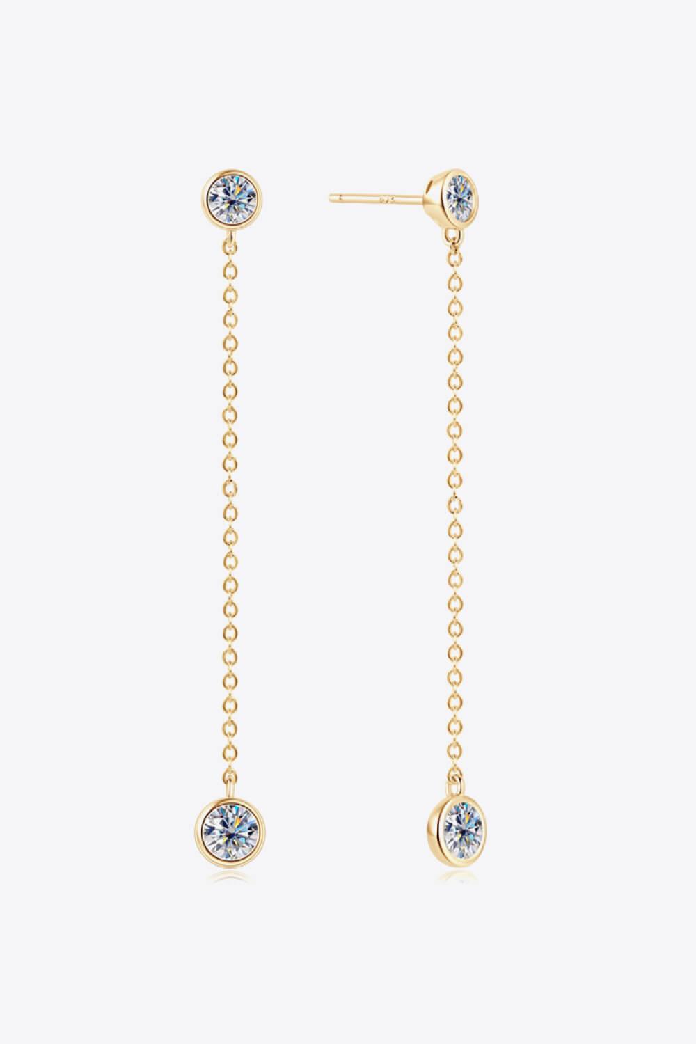 Moissanite Chain Earrings - Flyclothing LLC