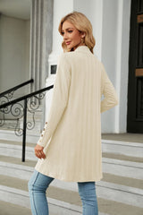 Long Sleeve Open Front Cardigan - Flyclothing LLC