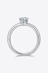 1 Carat Moissanite 925 Sterling Silver Solitaire Ring - Flyclothing LLC