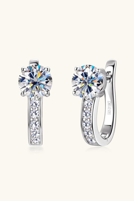 2 Carat Moissanite 925 Sterling Silver Earrings - Flyclothing LLC