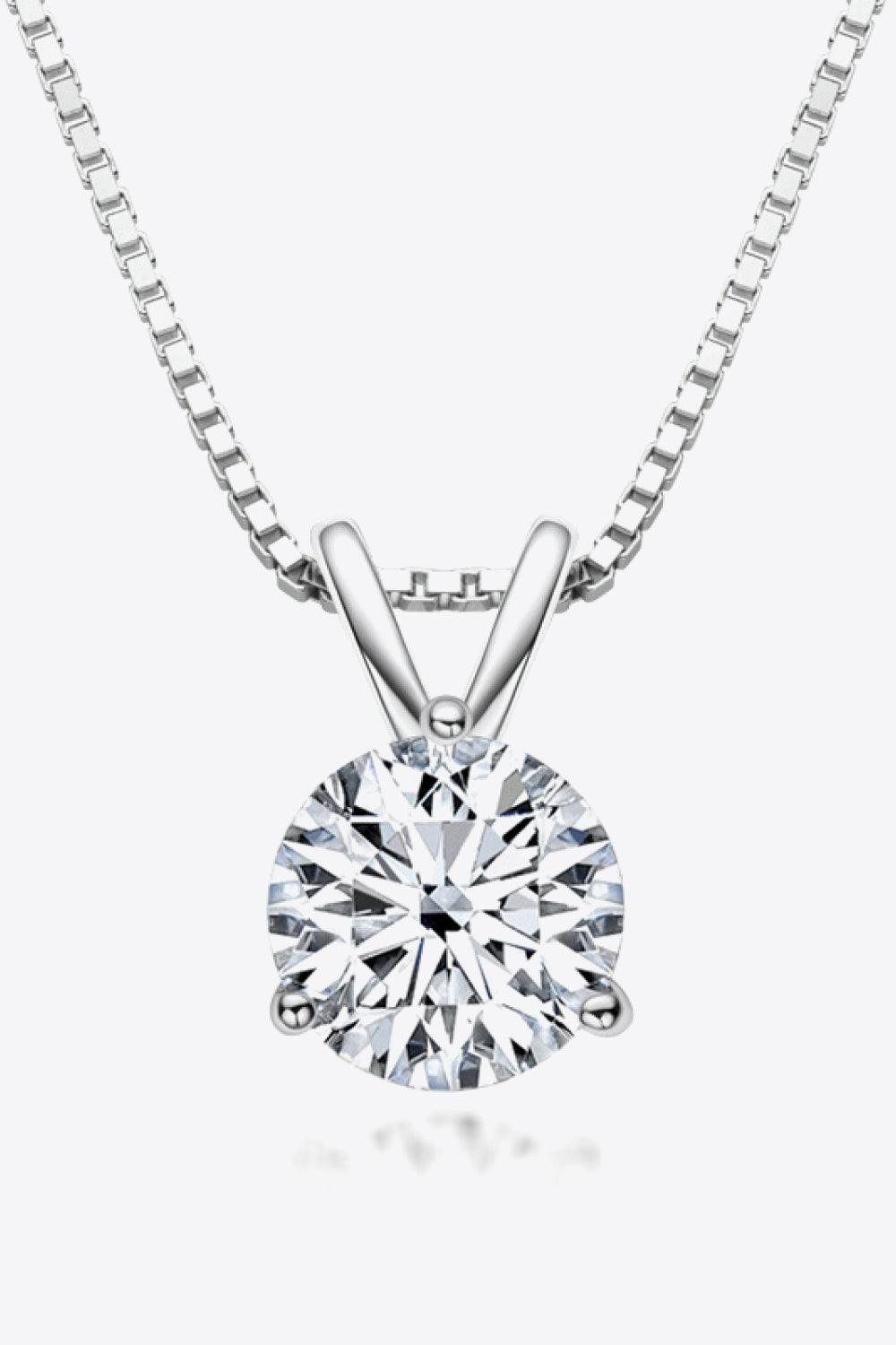 Show Off 1 Carat Moissanite Pendant Necklace - Flyclothing LLC