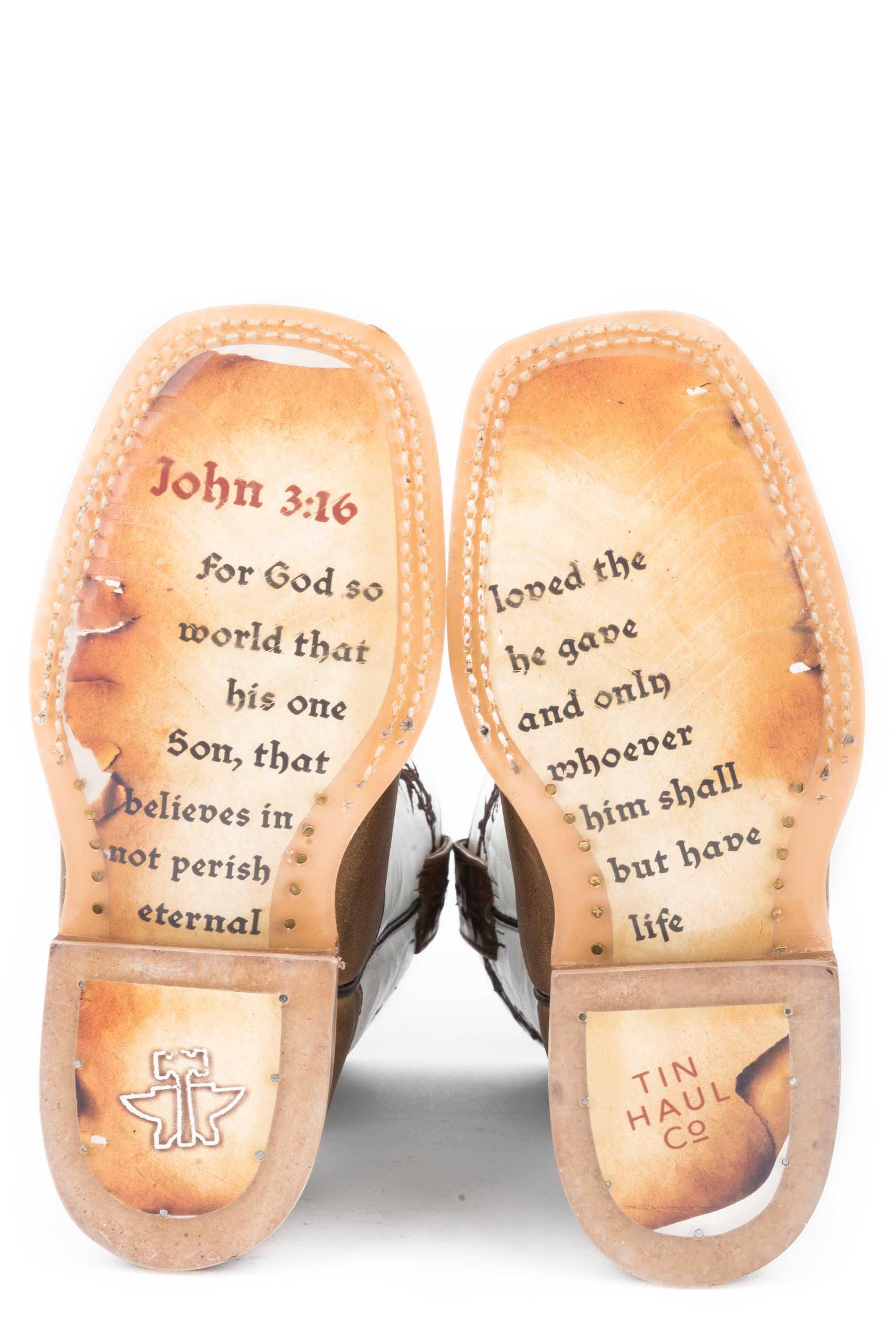 Tin Haul LITTLE BOYS CROSSES WITH JOHN 3:16 SOLE - Flyclothing LLC