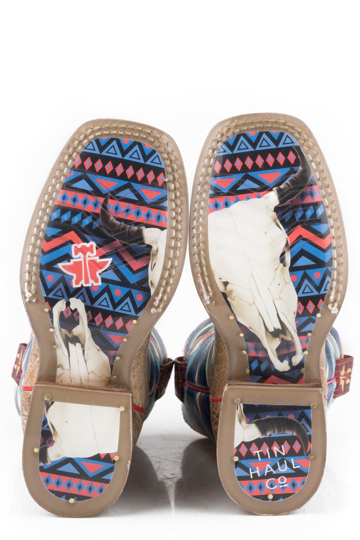 Tin Haul LITTLE GIRLS AWESOME AZTEC WITH BULL SKULL SOLE - Flyclothing LLC