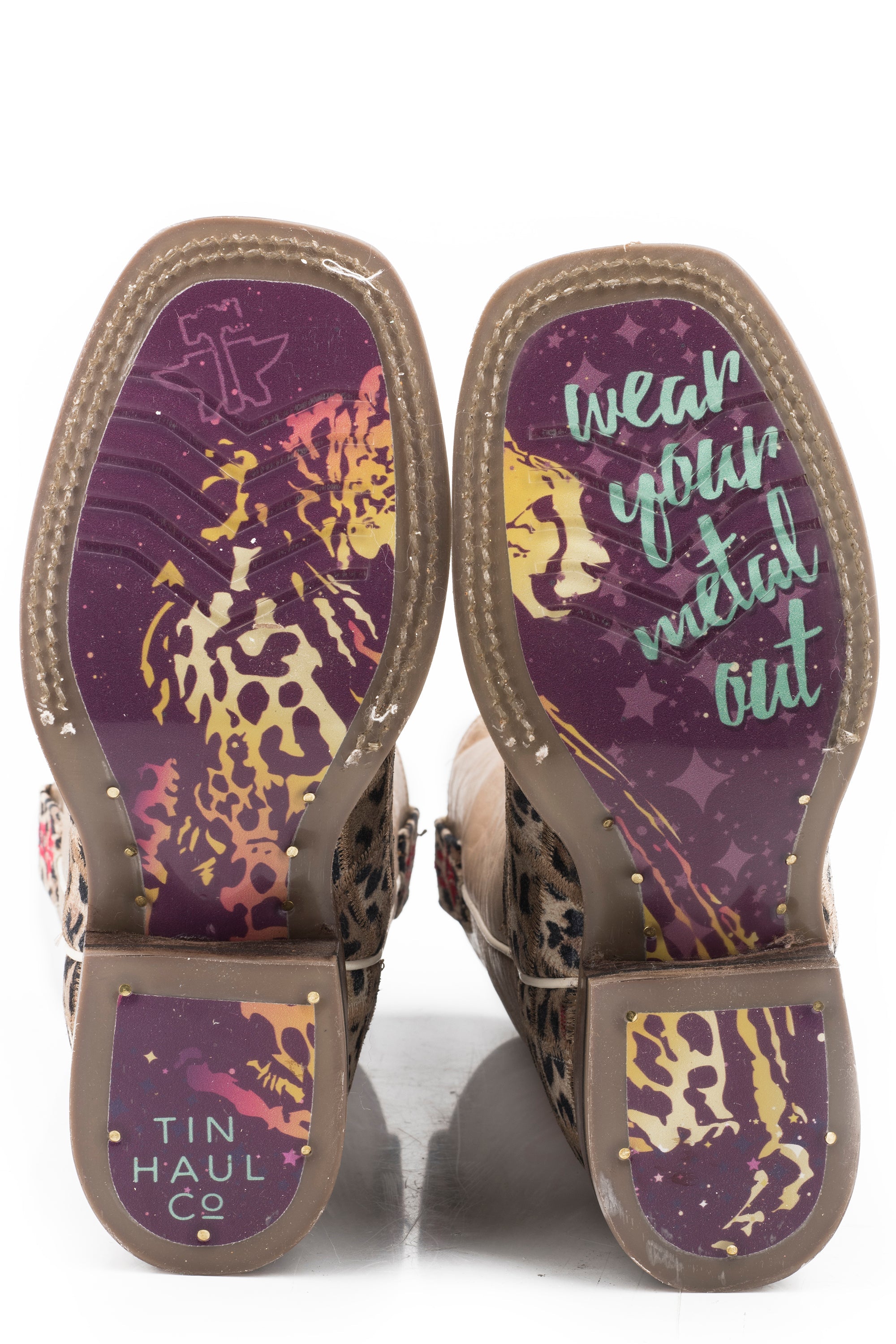 Tin Haul LITTLE GIRLS WILD PATCH WITH CHEETAH SOLE - Flyclothing LLC