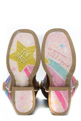 Tin Haul LITTLE GIRLS RAINBOW SPARKLES WITH MAGICAL STAR SOLE - Flyclothing LLC