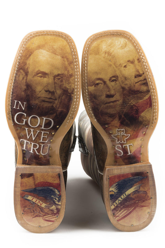 Tin Haul Mens Land Of The Free With Presidential Sole - Flyclothing LLC