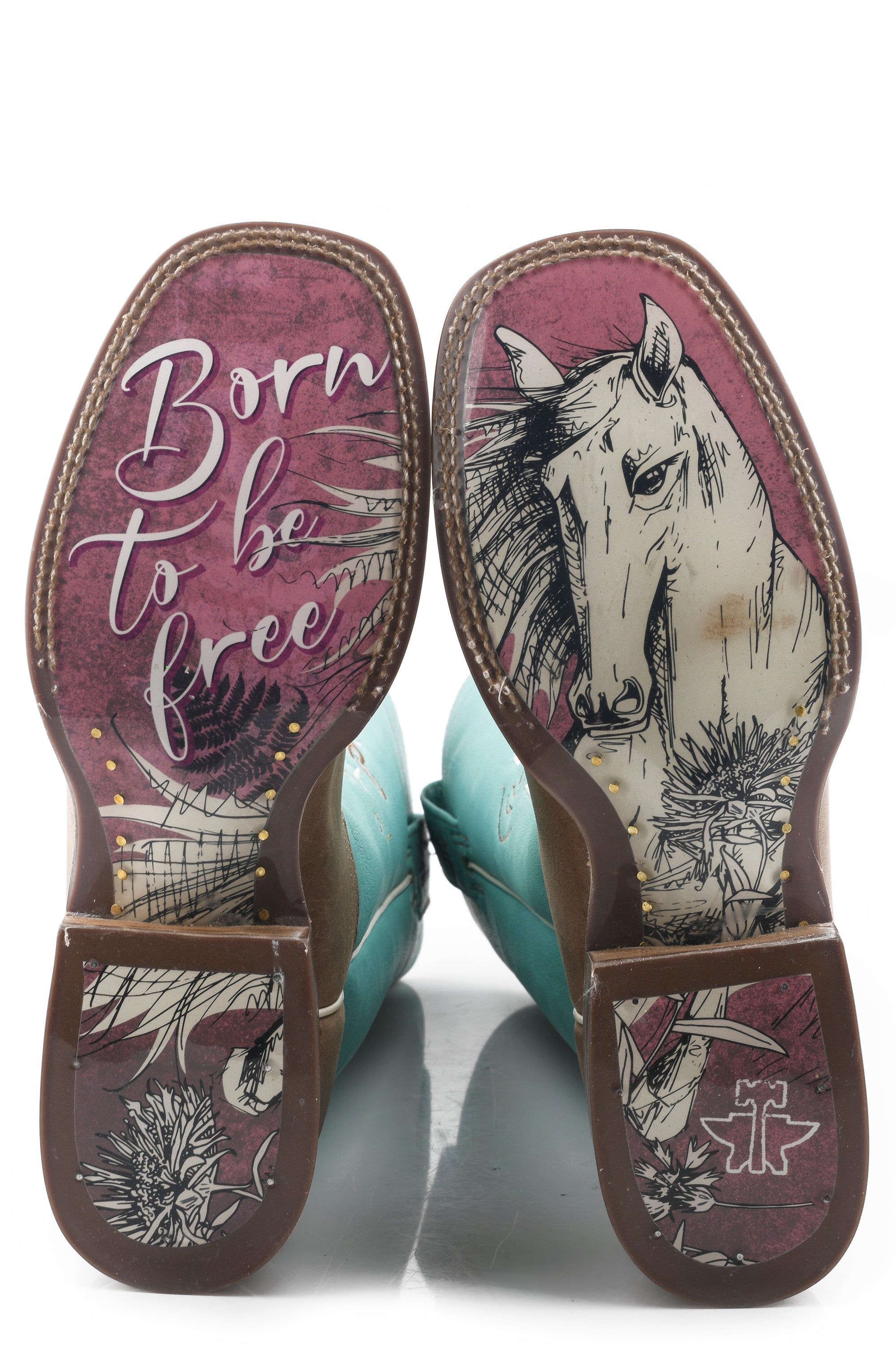 Tin Haul WOMENS A COWGIRLS MOTTO WITH BORN TO BE FREE SOLE - Flyclothing LLC