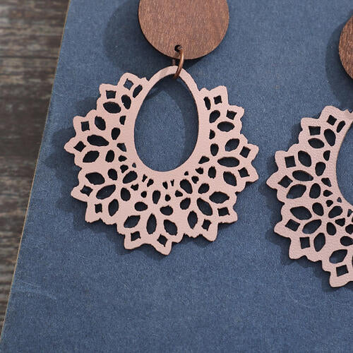 Geometric Cutout Dangle Earrings - Flyclothing LLC