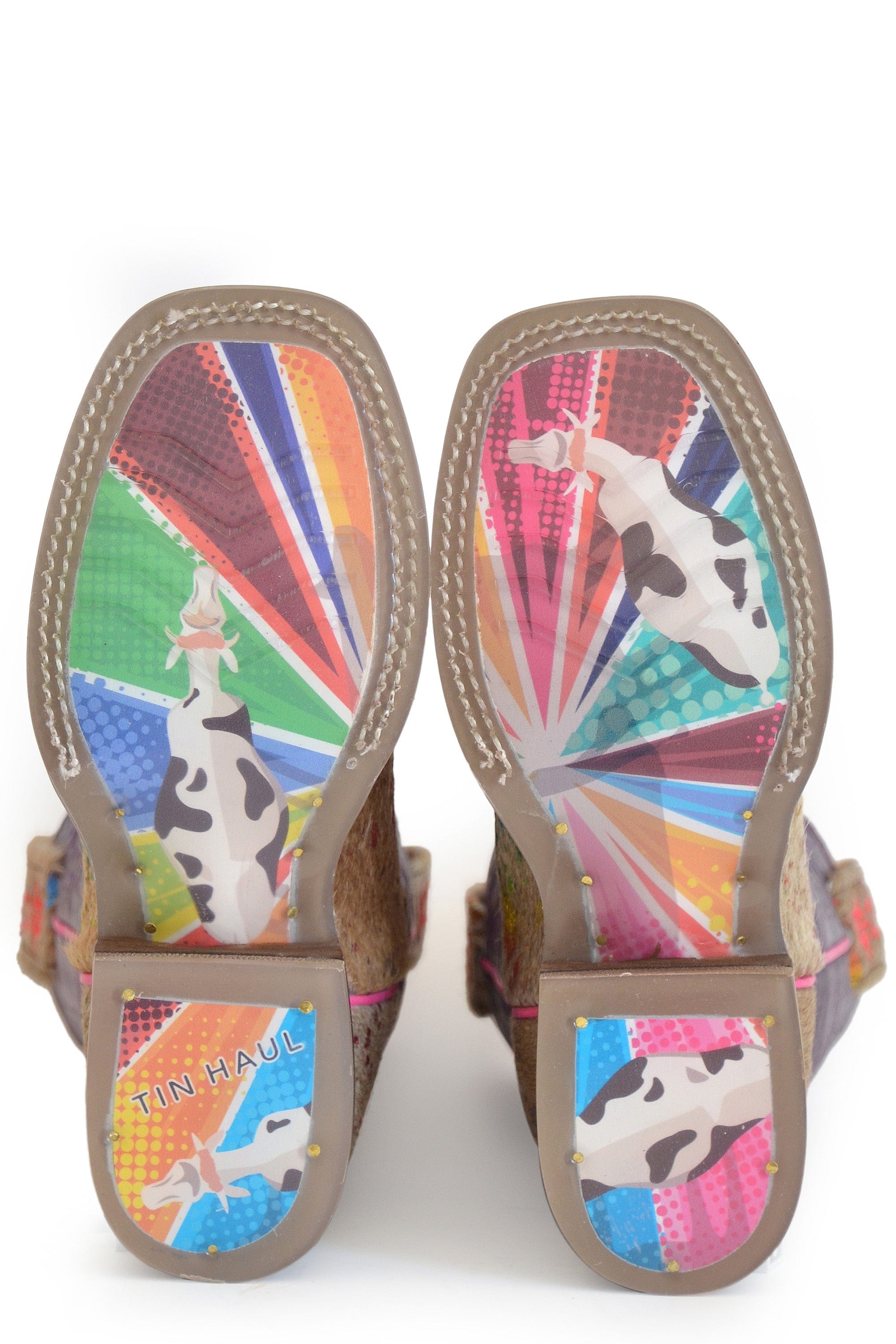 Tin Haul BIG GIRLS SPOTTYCOLORFUL CATTLE SOLE - Flyclothing LLC