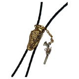 Gold Six-Shooter Pistol with Holster Western Bolo Tie - Flyclothing LLC