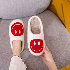 Melody Smiley Face Cozy Slippers - Flyclothing LLC