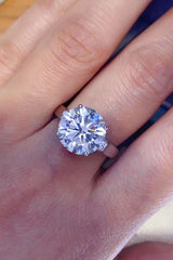 5 Carat Moissanite Platinum-Plated Ring - Flyclothing LLC