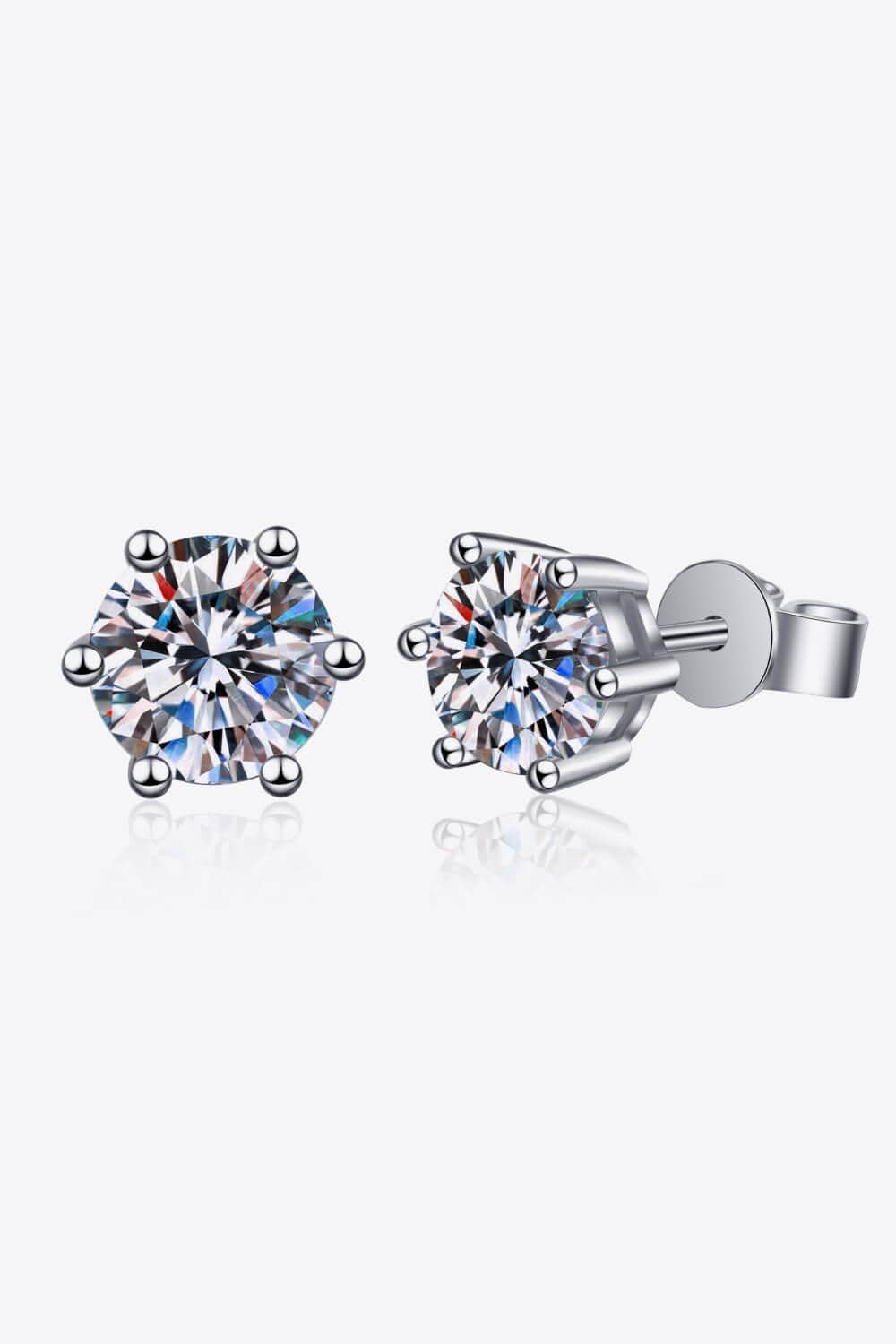 Moissanite Stud Earrings - Flyclothing LLC