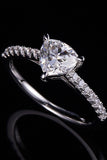 1 Carat Moissanite Triangle 925 Sterling Silver Ring - Flyclothing LLC