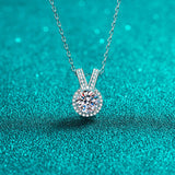 1 Carat Moissanite Rabbit Ears Shape Pendant Necklace - Flyclothing LLC