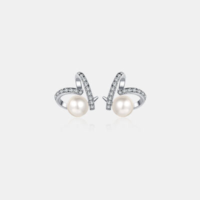 Natural Pearl Moissanite 925 Sterling Silver Earrings - Flyclothing LLC