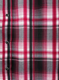 Ely Cattleman Men's Long Sleeve Textured Red Plaid Shirt - Flyclothing LLC