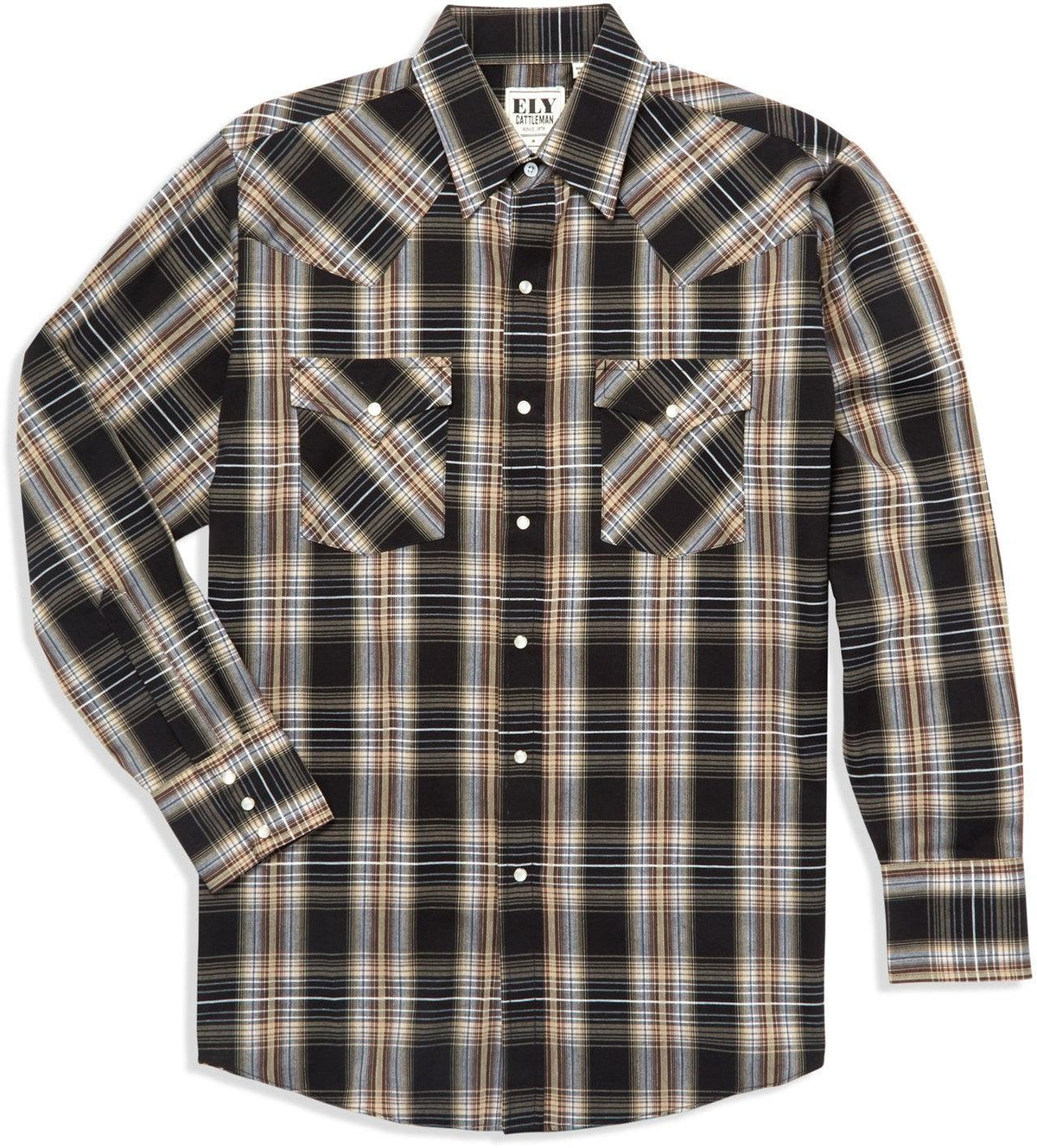 Ely Cattleman Long Sleeve Brawny Flannel Shirt – Flyclothing LLC