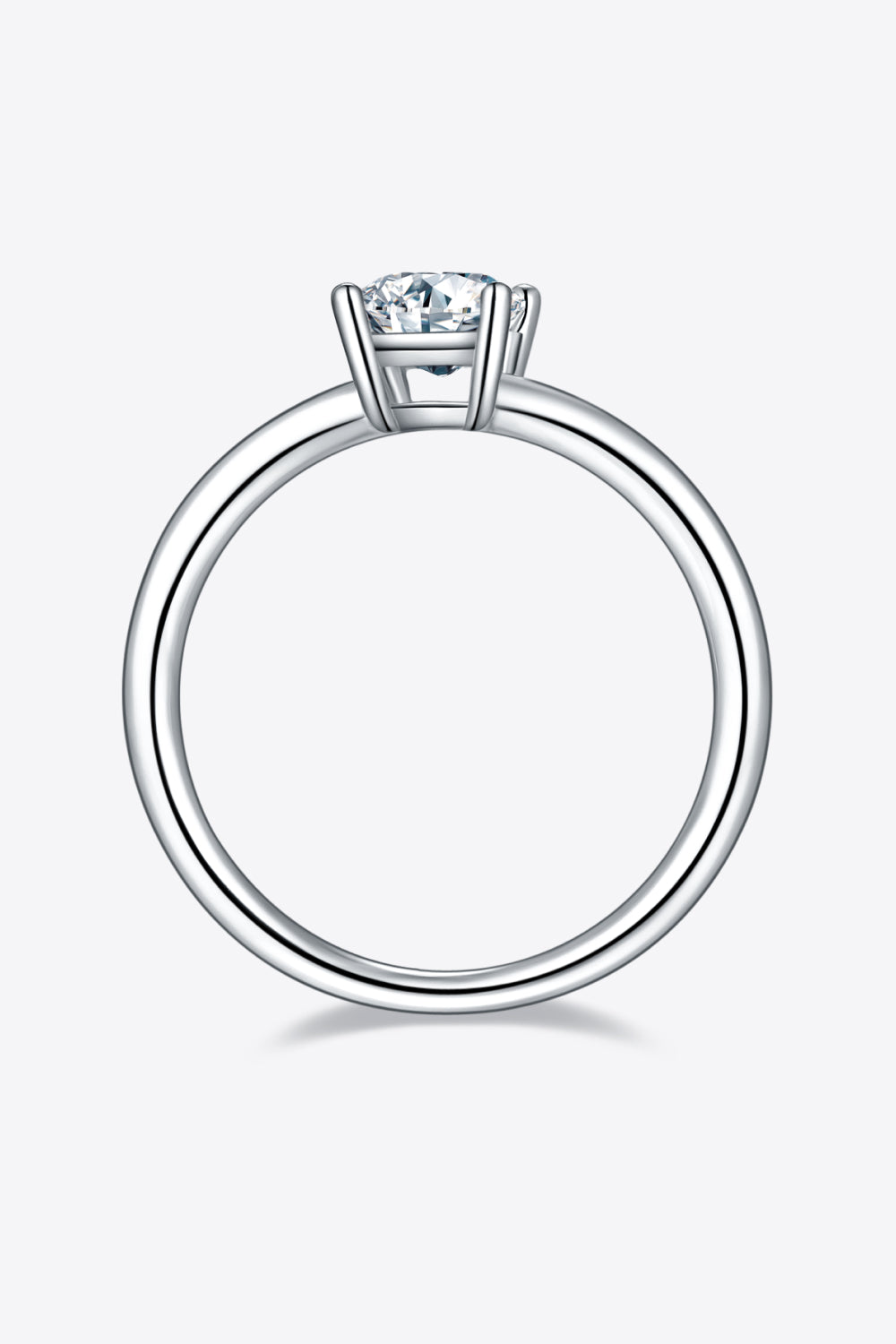 1 Carat Moissanite 925 Sterling Silver Solitaire Ring - Flyclothing LLC