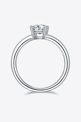 1 Carat Moissanite 925 Sterling Silver Solitaire Ring - Flyclothing LLC