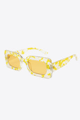 Tortoiseshell Rectangle Polycarbonate Sunglasses - Flyclothing LLC