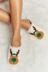 Melody Rudolph Print Plush Slide Slippers - Flyclothing LLC