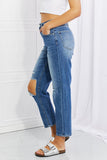 RISEN Full Size Emily High Rise Relaxed Jeans - Trendsi